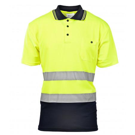 KOSZULKA POLO OSTRZEGAWCZA BRIXTON FLASH KOSZULKA ŻÓŁTA
