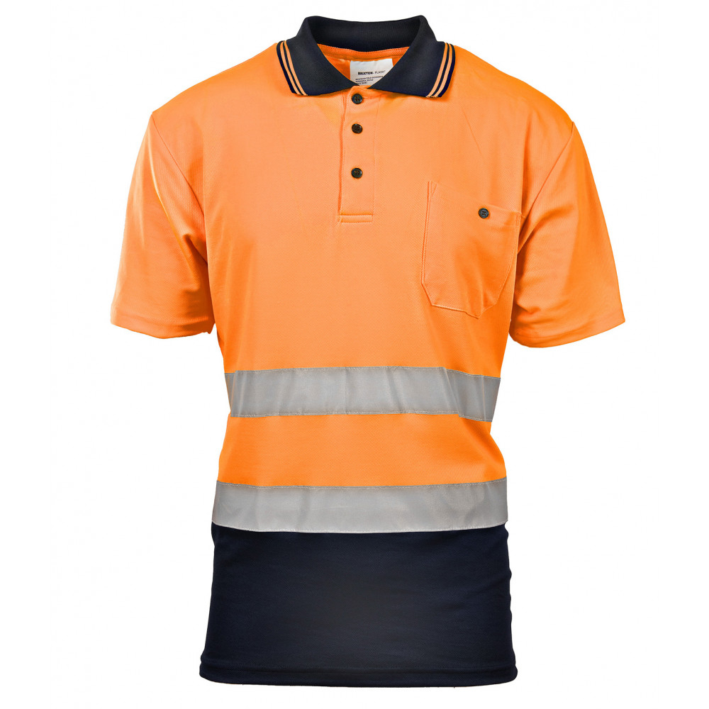 KOSZULKA POLO OSTRZEGAWCZA BRIXTON FLASH POMARAŃCZOWA POLSTAR