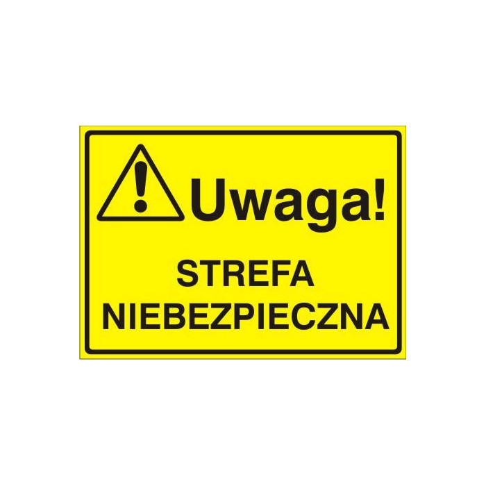 TABLICZKA BUDOWANA UWAGA STREFA NIEBEZPIECZNA 319 XO-06