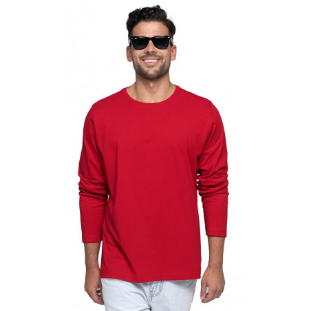 KOSZULKA T-SHIRT Z DŁUGIM RĘKAWEM VOYAGE CZERWONA 30 PROMOSTARS
