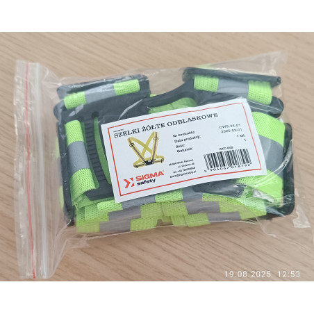 SZELKI ODBLASKOWE FLUO ZIELONE SIGMA SAFETY