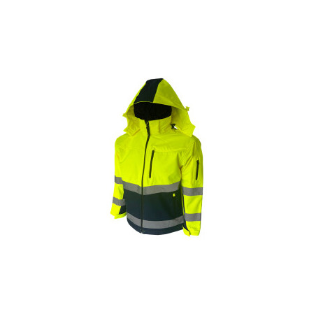 KURTKA SOFTSHELL SNOW HAWK ŻÓŁTO GRANATOWY SILBET/CONSORTE
