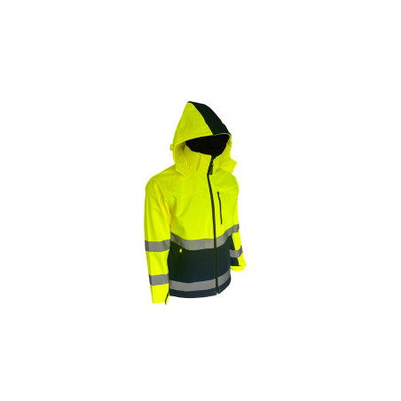 KURTKA SOFTSHELL SNOW HAWK ŻÓŁTO GRANATOWY SILBET/CONSORTE