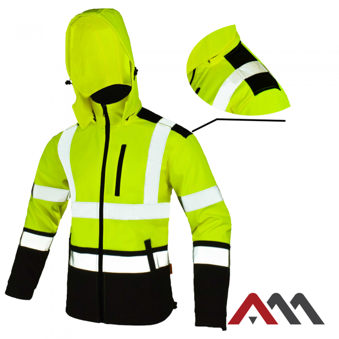 KURTKA SOFTSHELL SOFTREF FLUO ŻÓŁTA ART.MAS