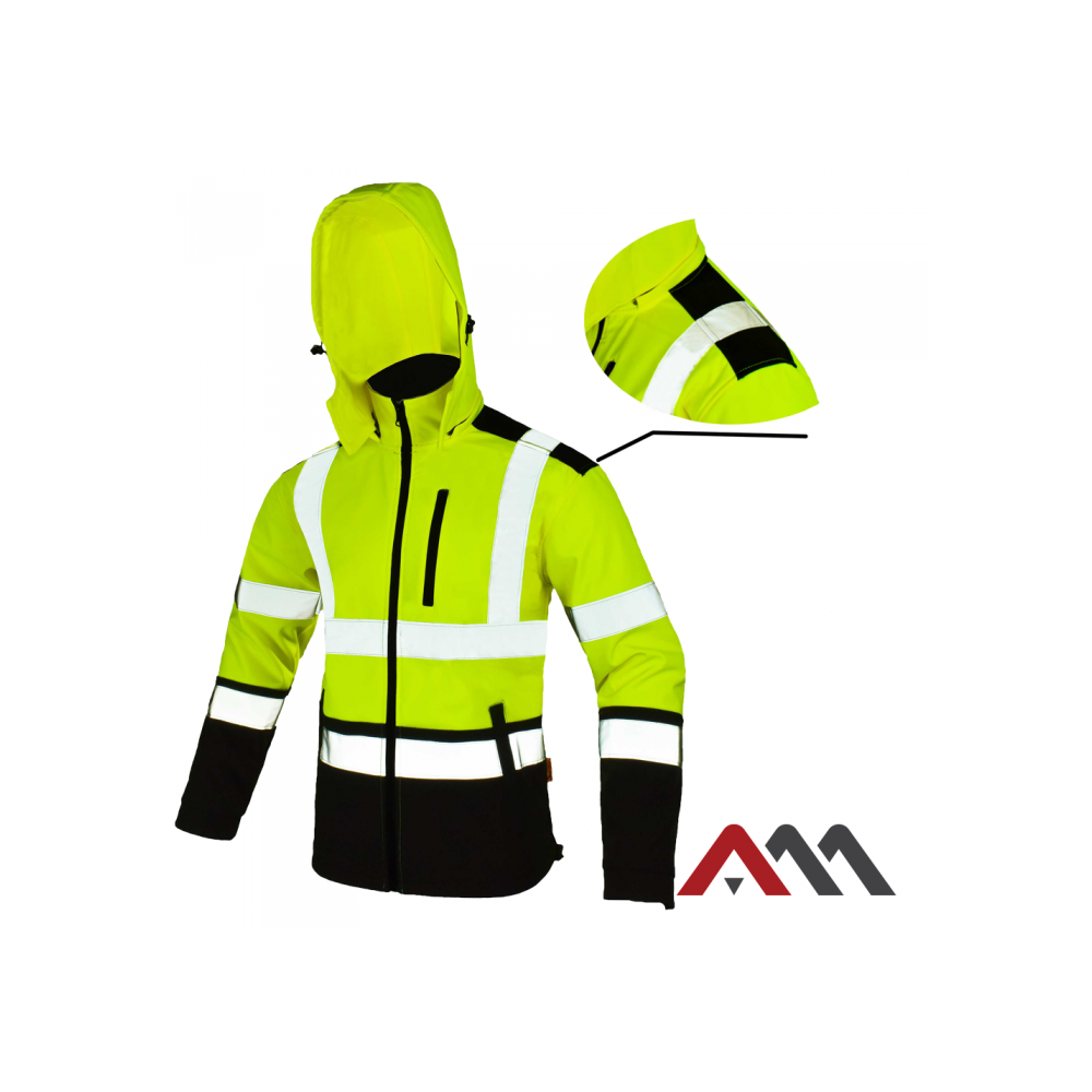 KURTKA SOFTSHELL SOFTREF FLUO ŻÓŁTA ART.MAS